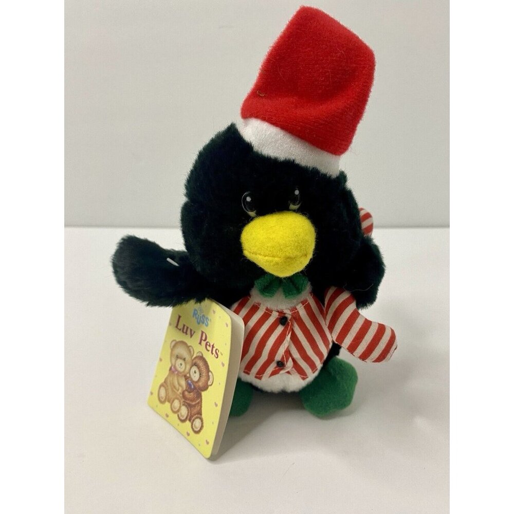 Russ Luv Pets Iceberg Penguin Plush 6” Stuffed Animal Santa Hat Christmas